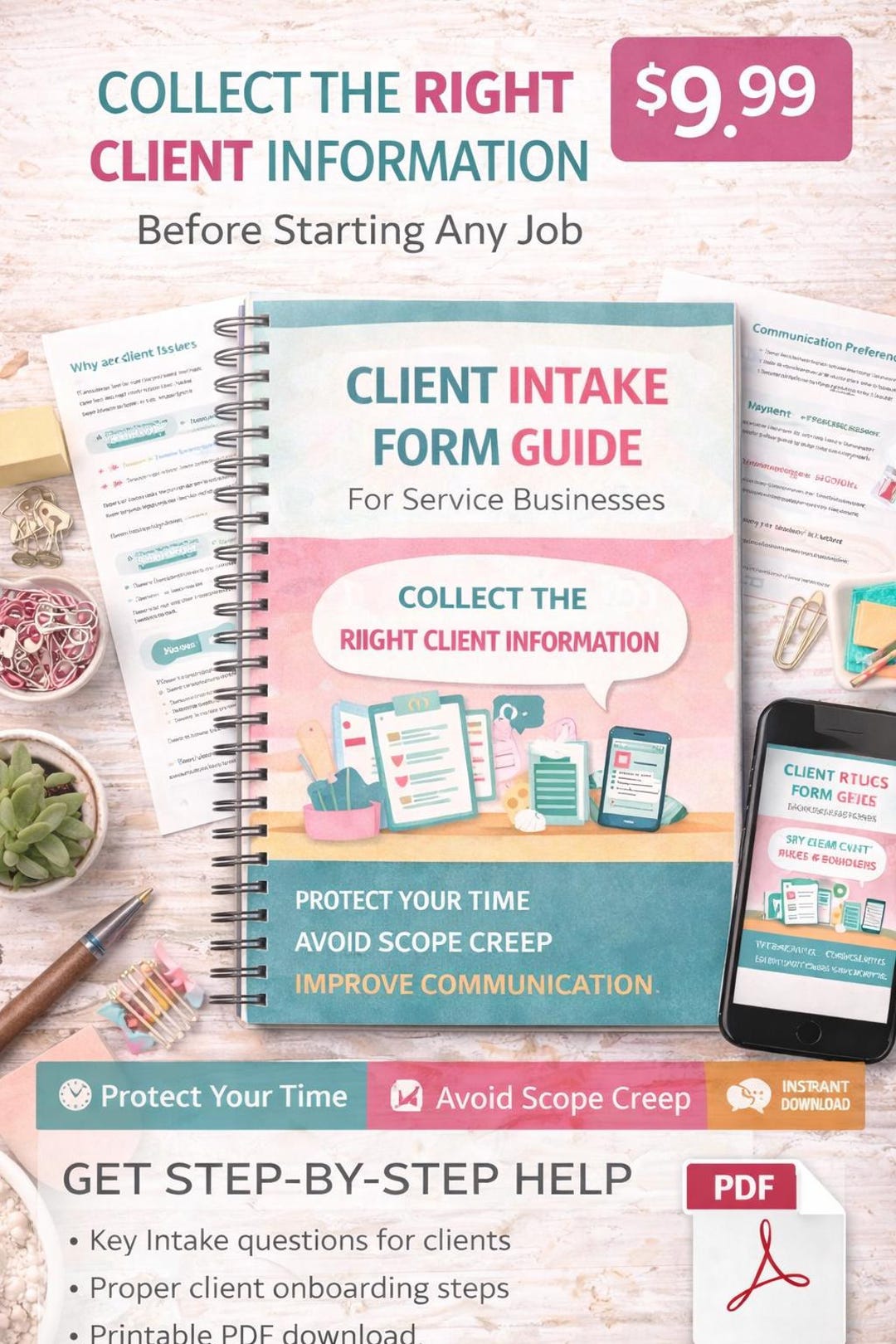 For Service Intake Form Client Intake Form Guide for Service Businesses PDF - Etsy
