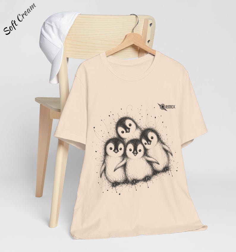 Penguin Shirt With Line Drawing, Animal Line Art Tee, Bird Lover Gift ...
