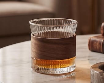 Verre à whisky japonais côtelé, tasse à thé martelée, verre à whisky minimaliste, cadeau de pendaison de crémaillère pour homme