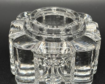 Art Deco Clear Glass Inkwell