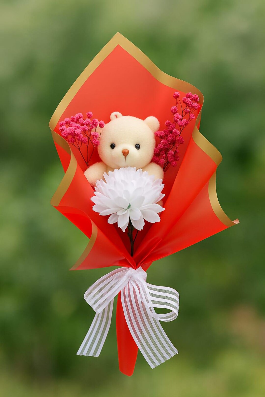 Teddy Bear Flower Gift Bouquet - Etsy