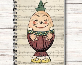Retro Humpty Dumpty Spiral Notebook – Vintage Storybook Charm
