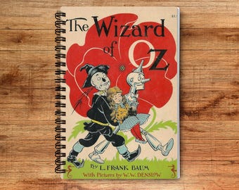 Classic Wizard Of Oz Spiral Notebook | Vintage Storybook Journal | Dotted Pages