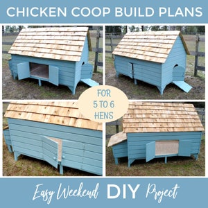 DIY Chicken Coop Plans For 5 to 6 Hens Easy Weekend Build PDF for Fresh Eggs Daily