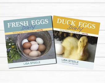 PAIR of Poultry Books Signed by Author Lisa Steele of Fresh Eggs Daily Chickens Ducks
