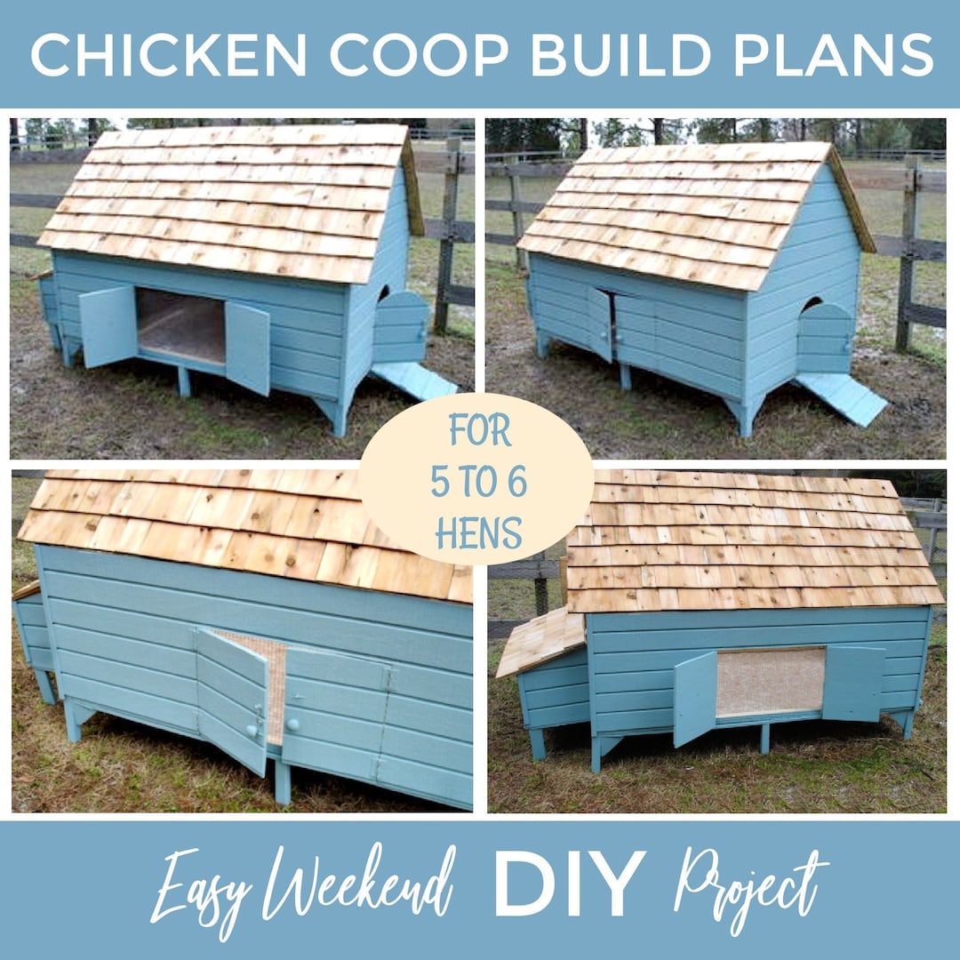 DIY Chicken Coop Plans: Easy Weekend Build for 5-6 Hens (PDF) - Etsy