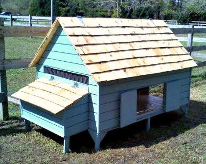 Chicken Coop Plans New England Cape Style Poultry Duck PDF House 6 Hens
