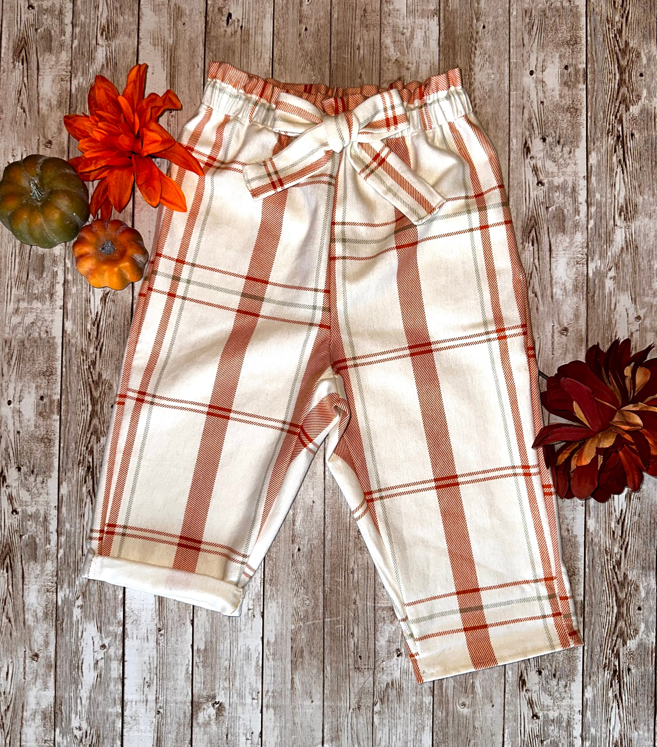 Plaid Ruffles Pants 