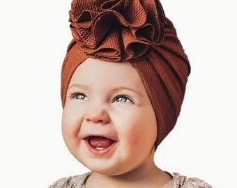 Baby girl Turban - Baby flower turban - Baby girl flower hat - Cute flower turban - Baby girl flower turban - Baby shower gift