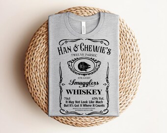 Han and Chewie Whiskey Shirt Twelve Parsec Smugglers Tee Retro Star Movie Fan Gift Funny Space Whiskey Cotton T-shirt For Men Kelly Green