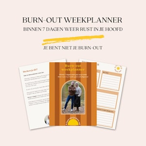 Planificador de quemado / Krijg in 7 dagen rust en overzicht / Weekplanner voor herstel & minder overprikkeling / PDF / Printbaar