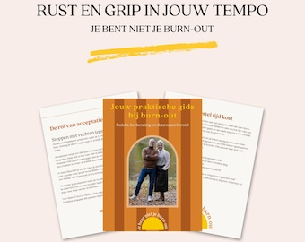 Burn-out werkboek | Rust en grip in jouw tempo | Digitale gids (pdf e-book)