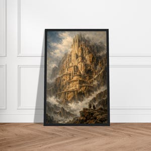 Stormlight Archive Urithiru Oil Painting - Framed Wall Art