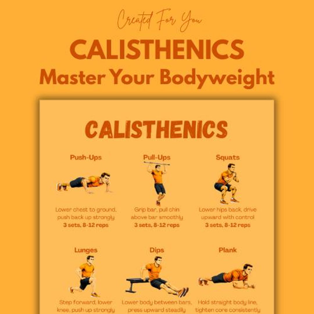 Beginner Calisthenics Guide | Full Body Bodyweight Workout (digital Download) - Etsy