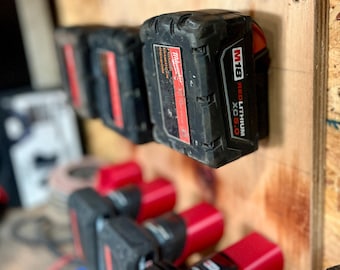 Milwaukee M18 Battery Wall Mount and Protective Cover | 2‑Pack