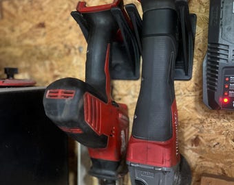 Milwaukee M18 Angle Grinder Wall Mount Holder 2 Pack | Cordless Tool Storage Rack | Fits M18 Hackzall | Shop Organizer
