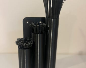 Heavy Duty Zip Tie Holder Organizer | Wall Mount or bench top |  Cable Tie Storage Rack