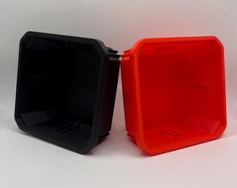 Milwaukee Packout Compatible Bin 2 Pack | Low Profile Storage Bins for 48-22-8436 | Tool Box Organizer | Red or Black