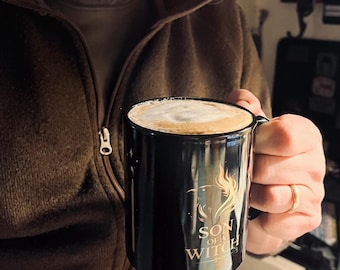 Son of a Witch Mug | Black & Gold 11oz Coffee Cup | Dark Humour Witchy Gift