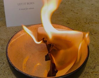 Ceramic Ritual Burn Bowl | Mindful Letting Go Tool