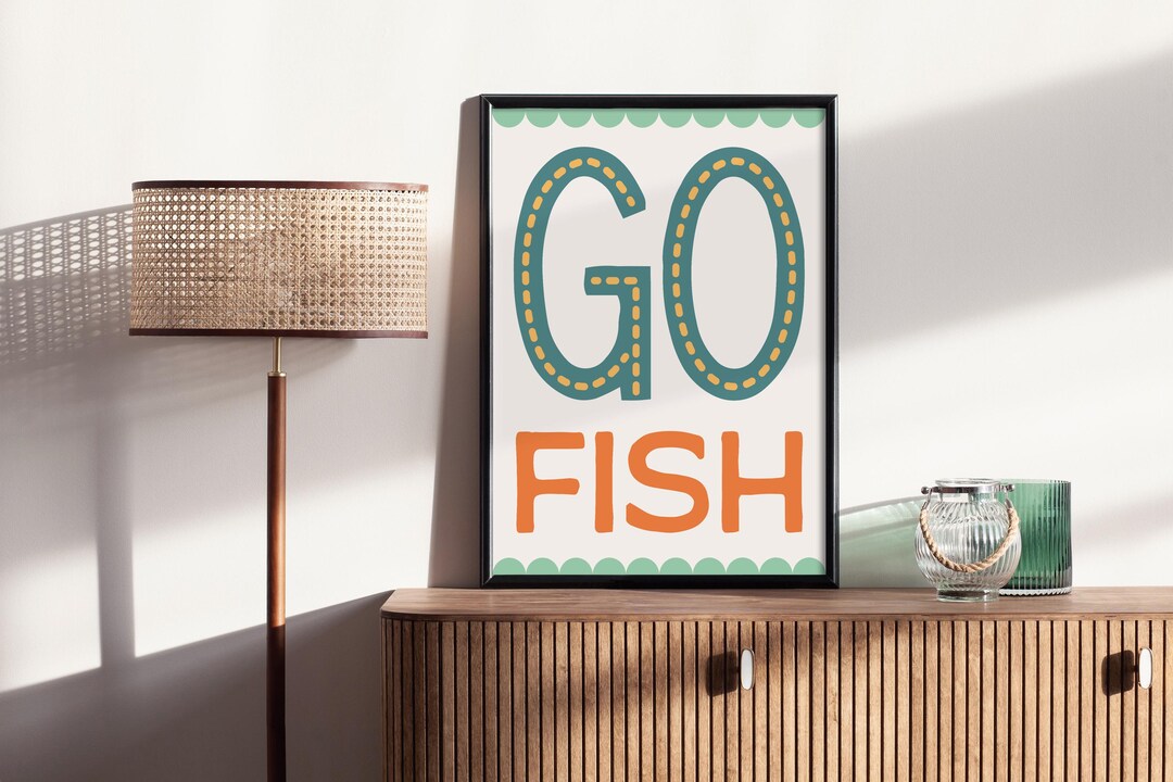 Go Fish Nursery Poster, Playroom Wall Art, Aquatic Theme - Etsy
