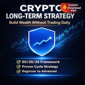 Crypto Long-Term Strategy PDF | 50/25/25 Portfolio Plan | Beginner Wealth Building (Digital Download)