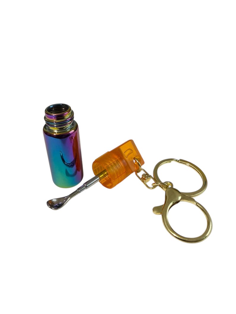 Mini Glass Spice Dispenser Keychain: Extending Spoon Scoop - Etsy