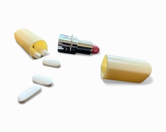 Secret Lipstick Stash Medicine Pill Box Holder Hiding Spot Hidden Diversion Safe
