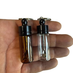 Mini kryddburk i glas med nyckelring: Förlängbar sked