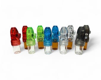 Glass Portion Control Dispenser Plastic Bullet Top - For Travel, Pocket, or Purse