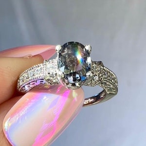 Spinel Ring, Spinel Jewelry, Spinel Rings, Grey Gemstone, Engagement Ring, Unique Gemstone Ring