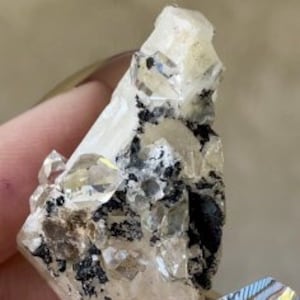 Crystal Calcite Matrix, Large Crystal, Healing Crystal, Meditation Room, Yoga, Herkimer Diamond, Herkimer, Double Terminated Crystal, Quartz