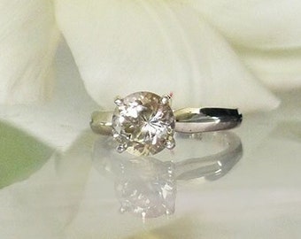 Solitaire Engagement Ring, Herkimer Diamond Ring, Solitaire Herkimer Diamond Ring, Herkimer Diamonds, Solitaire Ring