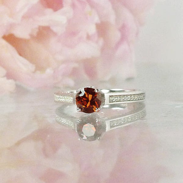 Reserved for Breana, Dainty Statement Ring, Alternative Ring, Red Spinel Ring, Spinel Ring, Red Engagement Ring, Natural Spinel Ring