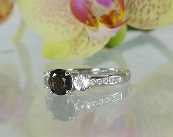 Smokey Quartz Ring, Smoky Quartz Jewelry, Quartz Ring, Quartz Promise Ring, Black Gemstone Ring, Gemstone Ring, Quartz, Gemstone Ring