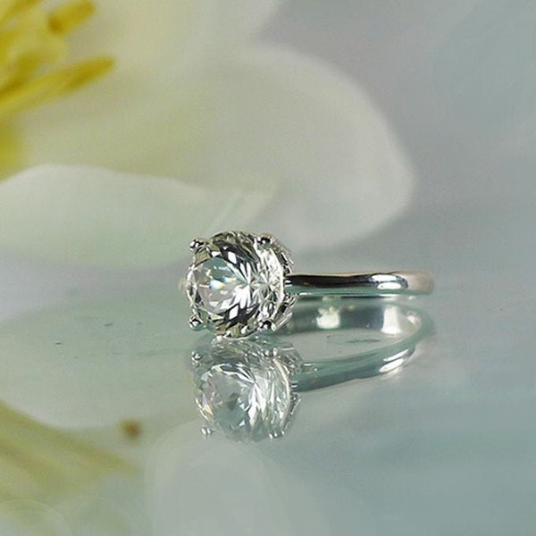 Solitaire Engagement Ring, Two Carat Engagement Ring, Solitaire Ring, Solitaire Rings, Round Engagement Ring