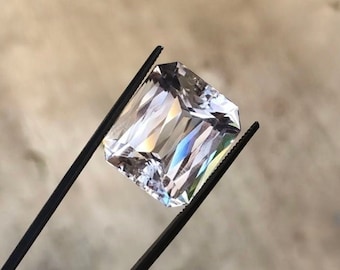 Emerald Cut Loose Stone, Herkimer Diamond Loose Stone, Emerald Cut Herkimer Diamond, Large Emerald Cut Gem