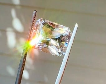 Emerald Cut Loose Stone, Herkimer Diamond, Custom Engagement Ring
