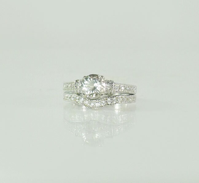 Wedding Ring Set Wedding Set Bridal Set Wedding Ring Etsy