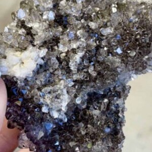 Dark Grey Herkimer Druzy Crystal Specimen: Treasure Mountain Find