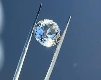 Round Herkimer, Brilliant Cut Gem, Conflict Free Jewelry, Custom Made Engagement Ring, Ethical Gem