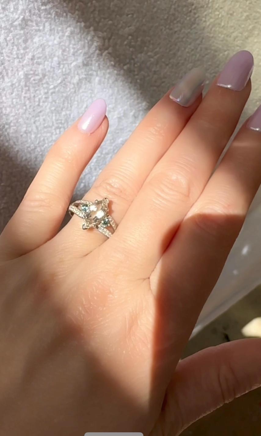 ジルコンリング、ブルージルコンリング、天然ジルコンリング