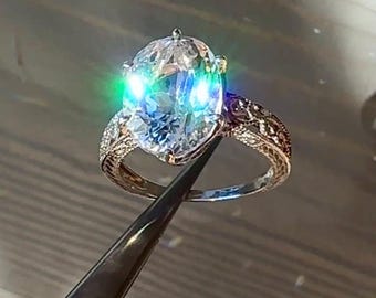 Solitaire Promise Ring, Unique Jewelry, Herkimer Diamond, Minimalist Engagement