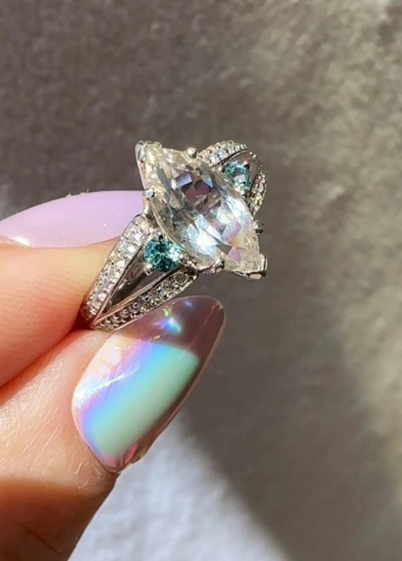 天然石 ブルージルコン 天然石リング クリスマスアクセサリー 天然石