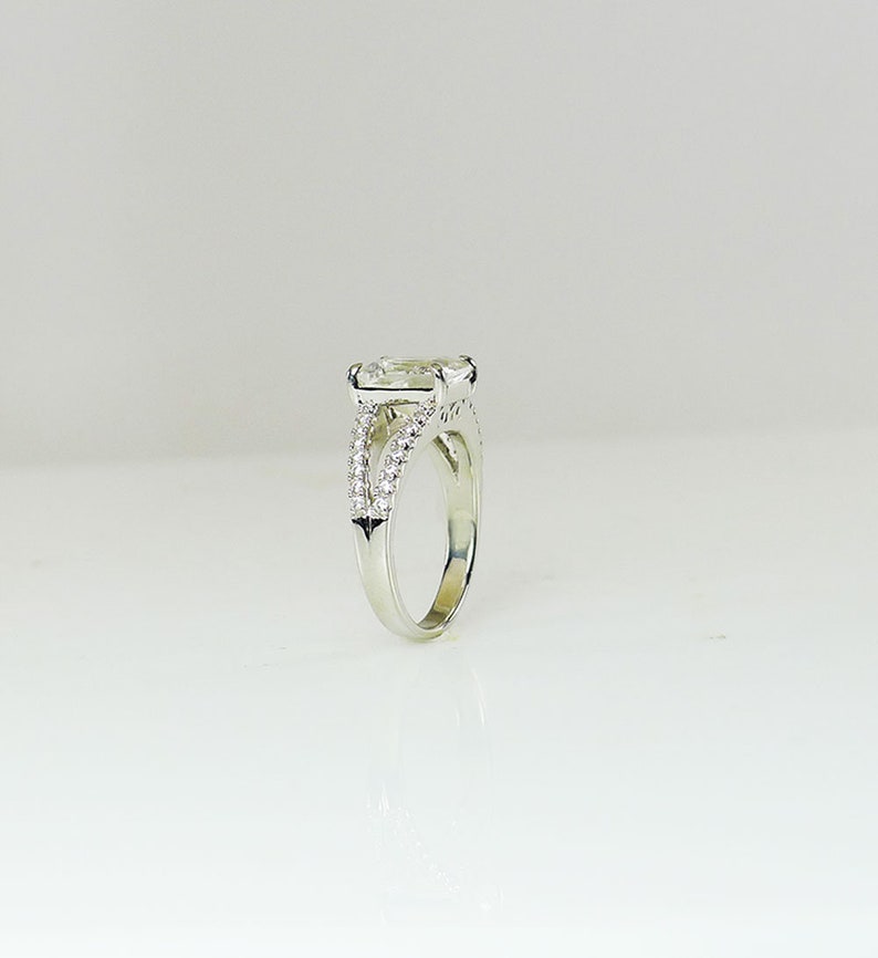 Scissor Cut Ring Scissor Cut Engagement Ring Emerald Cut Etsy