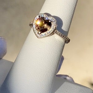 Heart Ring, Heart Engagement Ring, Heart Wedding Set, Herkimer Heart Ring, Unique Engagement Ring, Heart Engagement Ring image 5
