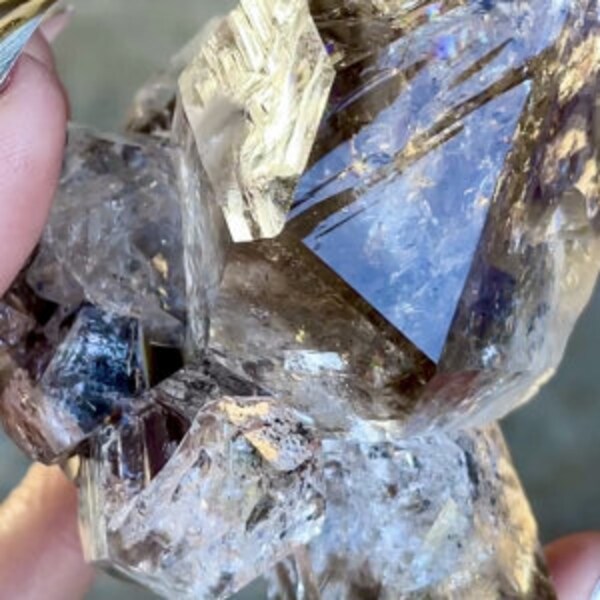 Complex Herkimer Crystal, Herkimer Scepter, Herkimer Cluster, Unique Crystal, Complex Herkimer, Herkimer Diamond,