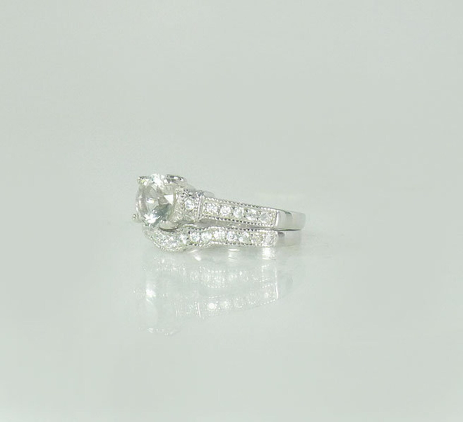 Wedding Ring Set Wedding Set Bridal Set Wedding Ring Etsy