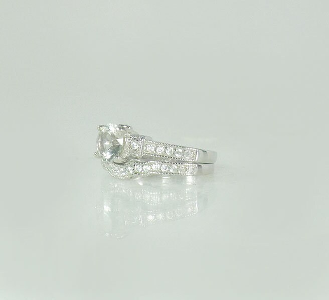 Wedding Ring Set Wedding Set Bridal Set Wedding Ring Etsy