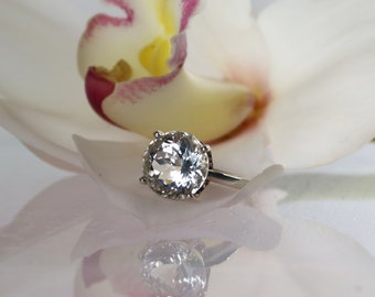 Solitaire Engagement Ring, Herkimer Diamond Ring, Solitaire Herkimer Diamond Ring, Herkimer Diamonds, Solitaire Ring